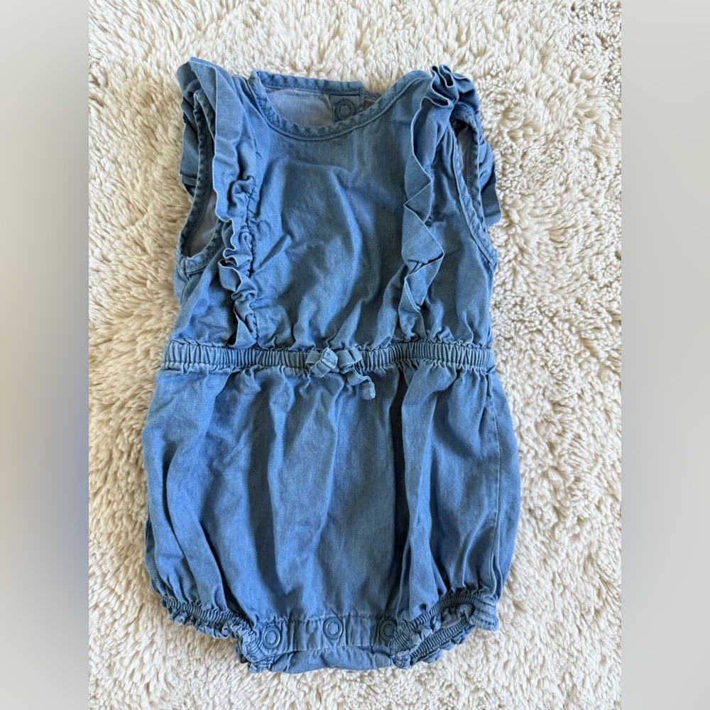 Janie and Jack Chambray Romper - 6-12 months